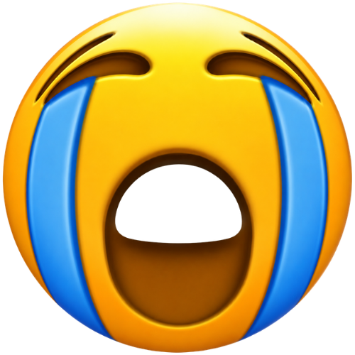 The loudly crying face emoji, also known as the sob emoji
